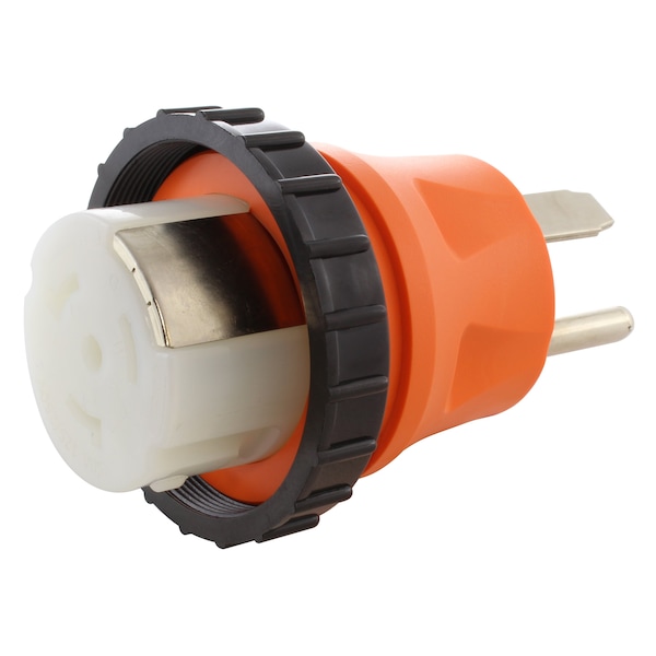 Ac Works RV/ Marine Adapter NEMA 14-50P 4-Prong 50A Plug to RV/Marine 50A Inlet Adapter - AD1450SS2