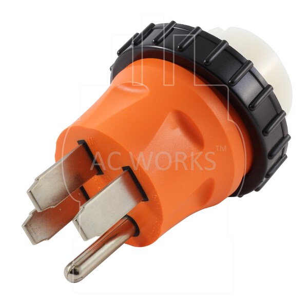 Ac Works RV/ Marine Adapter NEMA 14-50P 4-Prong 50A Plug to RV/Marine 50A Inlet Adapter - AD1450SS2