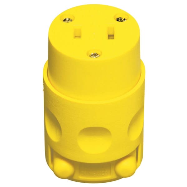 Ezgeneration 15 Amp Yellow 125 Volt Polarized Cord Outlet - EZ337279