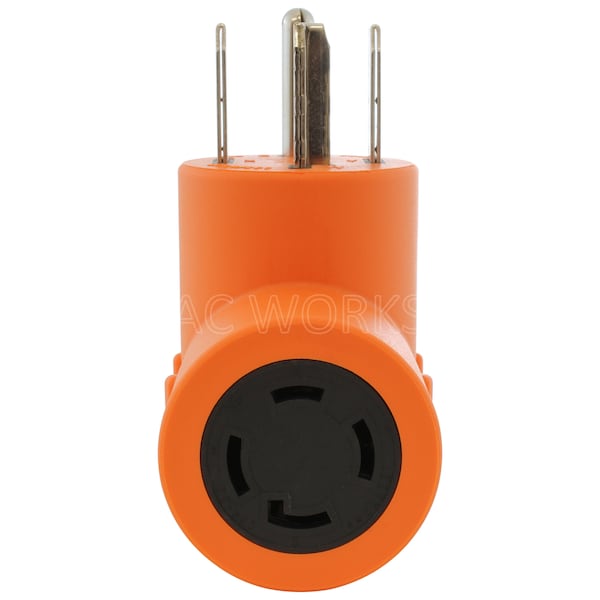 Ac Works 4-Prong Dryer Plug to 4-Prong Locking 30 Amp 125/250 L14-30R Adapter - AD1430L1430