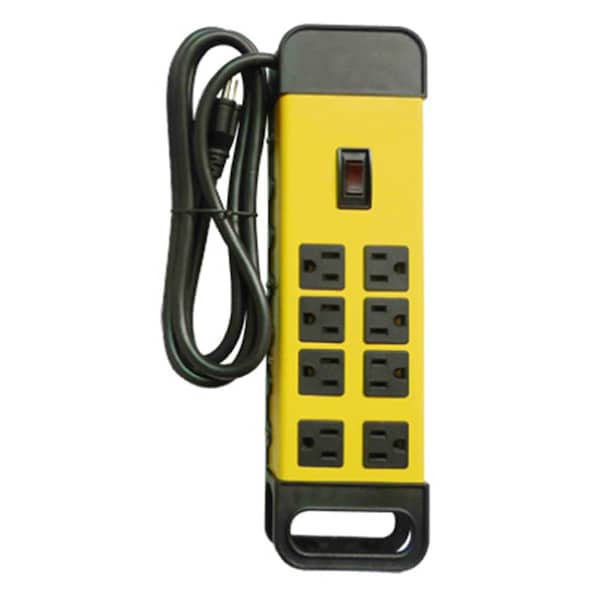 Virtual PS-825 Black 8 Outlet Heavy Duty Metal Power Center - VI2502536