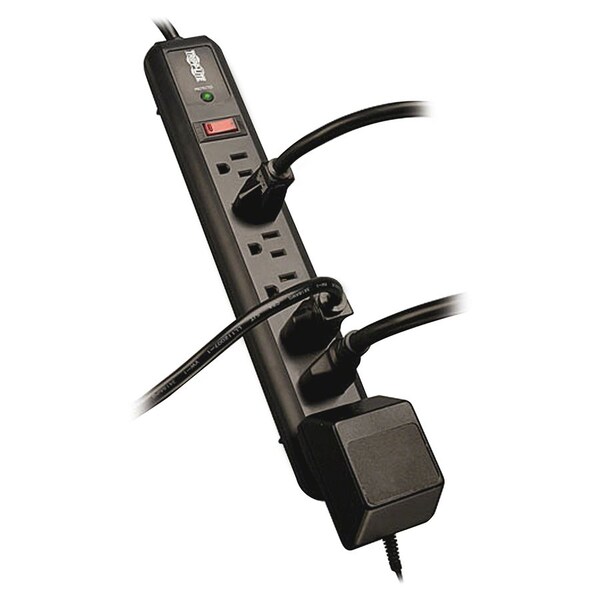 Tripp Lite Surge Suppressor, 1080J, 7-Outlet, 4' Cord, Black - TRPTLP74RB