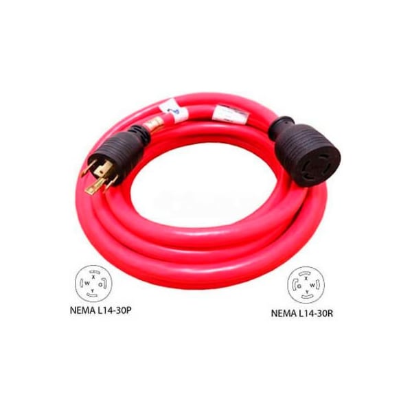 Conntek Conntek 20601-020, 20', 30A, Generator Power/Extension Cord with  NEMA L14-30 to L14-30R - 20601-020