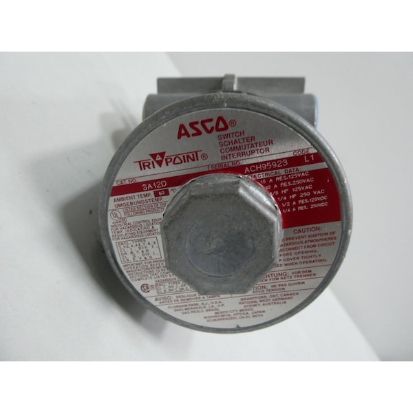 Interruptor de presión de Asco Tri-Point 200-3500Psi 125/250V-Ac - SA12D