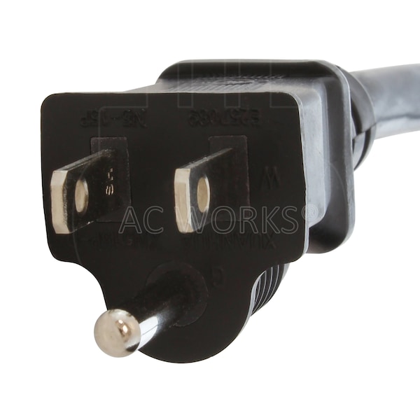 Ac Works 50ft 15A NEMA 5-15P U.S 3-Prong to Stripped End Replacement Cable - S515PROJ-050
