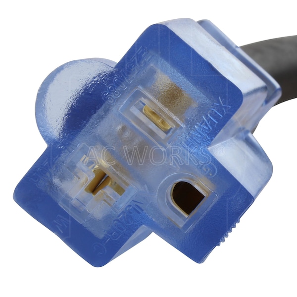 Ac Works SOOW; Cold Weather Extension Cord, 10 AWG, Indoor/Outdoor, 10/3, 1 Outlets, Black, Rubber, Nylon - SD515520-100