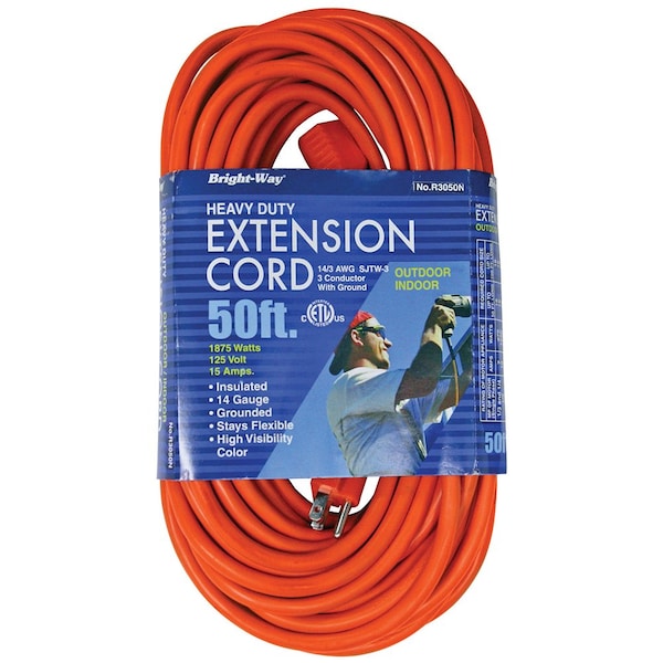 Jones Stephens Extension Cord, 14 AWG, 14/3, 13 in - E25041