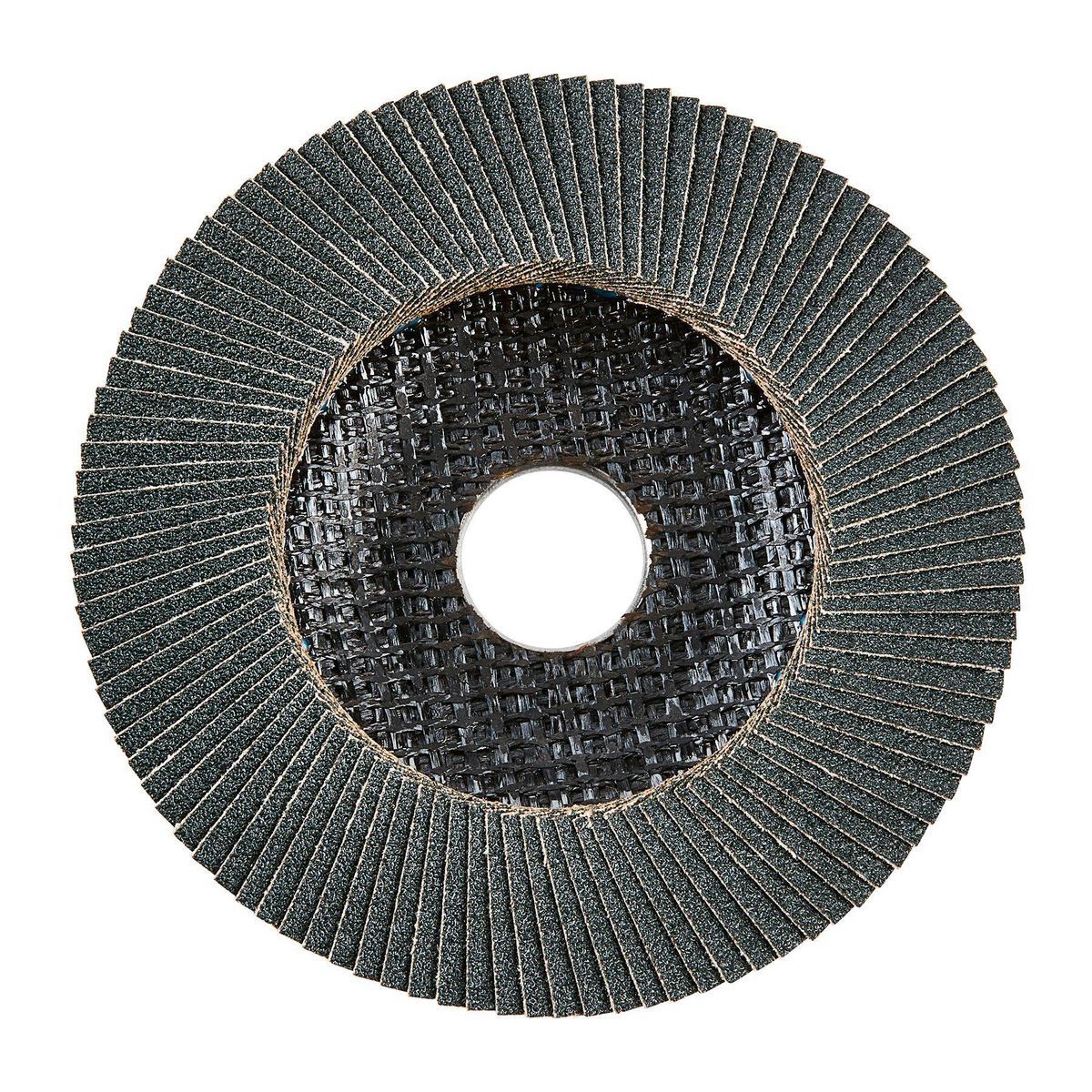 Disco de láminas tipo 27 Bauer de 4-1/2 pulgadas x 7/8 pulgadas, grano 80 con respaldo de fibra de vidrio y grano de circonia - 57797