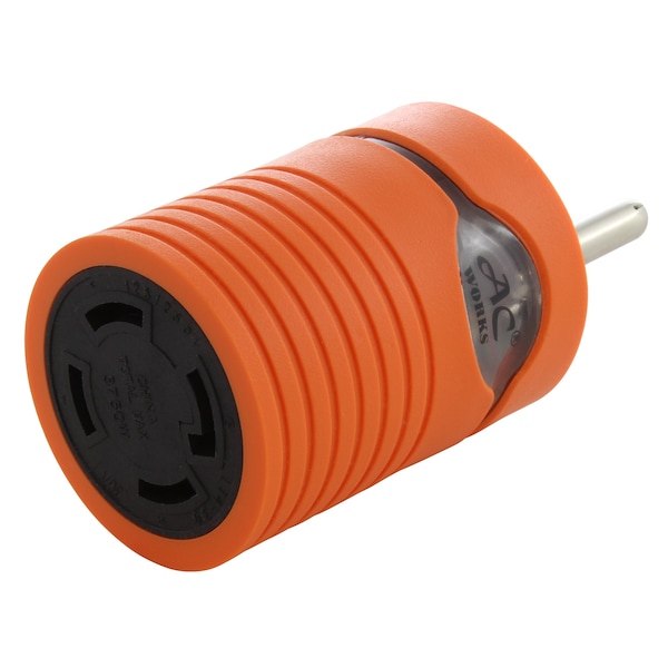 Ac Works Adapter RV 30A TT-30P Plug to 30A 125/250V L14-30R Female Two Hots bridged - ADTTL1430