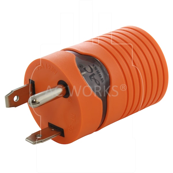 Ac Works Adapter RV 30A TT-30P Plug to 30A 125/250V L14-30R Female Two Hots bridged - ADTTL1430