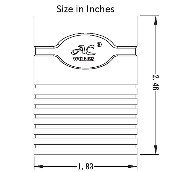Ac Works 15A Household Plug NEMA 5-15P to Generator 4-Prong 20A L14-20R 2 Hots Bridged - AD515L1420