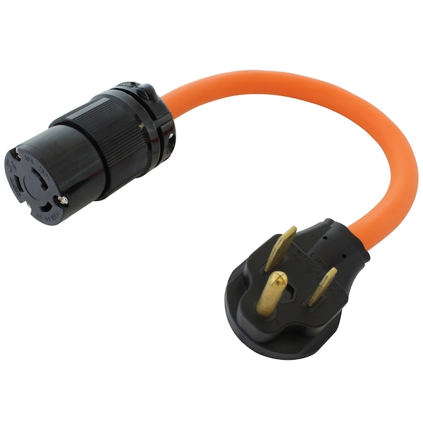 Ac Works 1.5FT NEMA 6-50P 50A Welder Plug to L6-30R 30A 250V Locking Outlet - S650L630-012