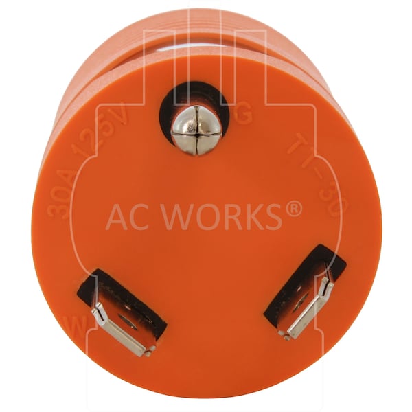 Ac Works Adapter RV 30A TT-30P Plug to 20A 125/250V L14-20R Female Two Hots bridged - ADTTL1420