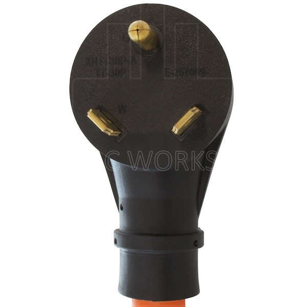Ac Works 3ft RV 30A TT-30P Plug to Two 5-20R 15/ 20A Household Outlets With 20A Breakers - TTYCB520-036