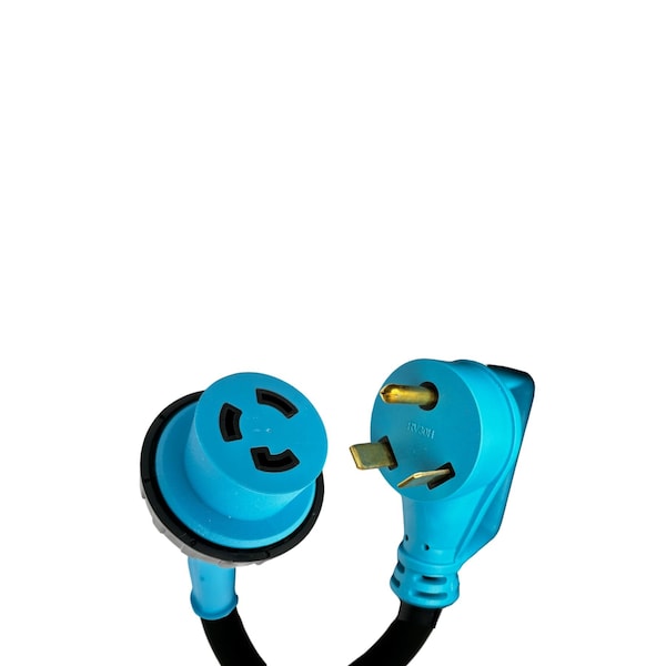 Connecticut Electric Cold Weather Extension Cord, 10 AWG, Indoor/Outdoor, 10/3, Black/Blue, Nylon, 30 ft - HEPC3030CFE