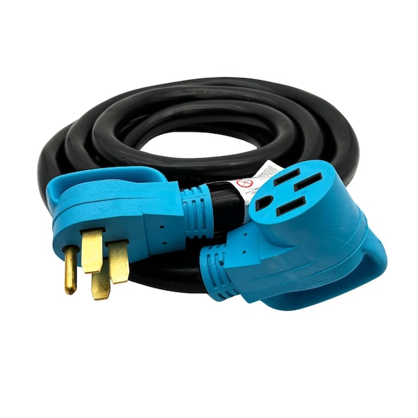 Connecticut Electric Cold Weather Extension Cord, Indoor/Outdoor, Black/Blue, Nylon, 15 ft - HEPC5015PGH