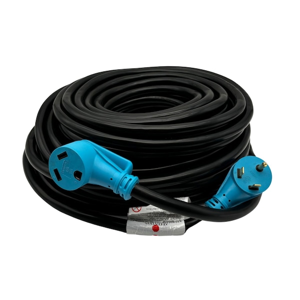 Connecticut Electric Cold Weather Extension Cord, 10 AWG, Indoor/Outdoor, 10/3, Black/Blue, Nylon, 100 ft - HEPC30100PGH