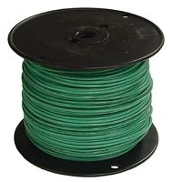 Southwire THHN, Building Wire, Copper, 14 AWG, 1C, Green, Stranded, 500 ft - 14GRN-STRX500