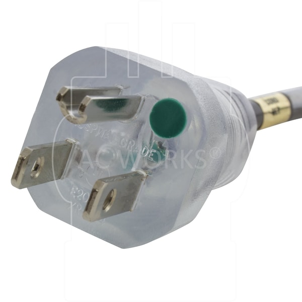 Ac Works Up to 10ft 10A 18/3 Coiled Medical Grade Power Cord with C13 Connector - MDC515C13-V1