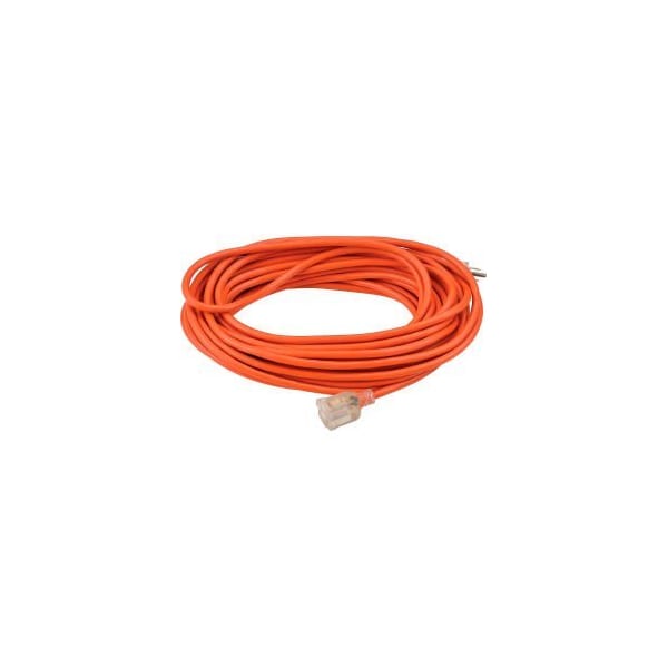 Global Equipment SJTW Extension Cord, 16 AWG, Outdoor, 16/3, 1 Outlets, Orange, 50 ft - FL-101L-16AWG-50FT
