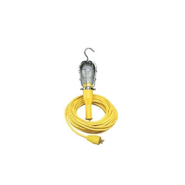 Ericson SOW; Hand Lamp Extension Cord, 16 AWG, Outdoor, 16/3, Yellow, Rubber, 50 ft - 7450-GF