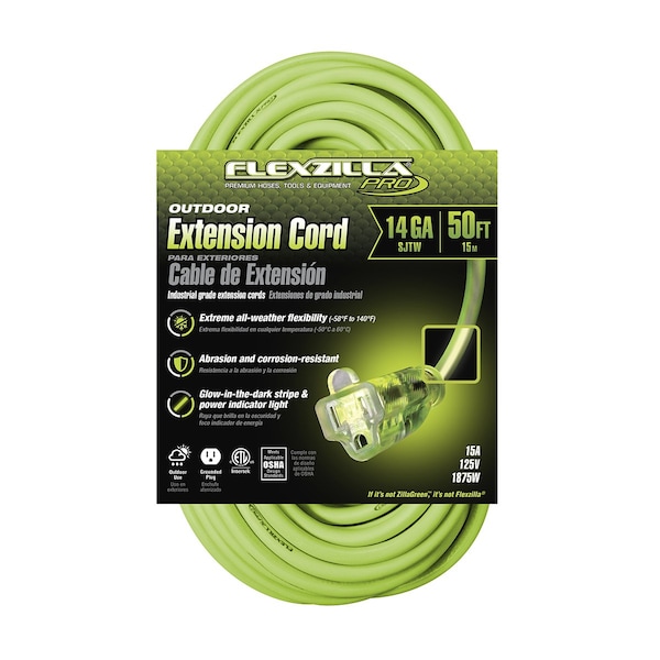 Flexzilla SJTW Extension Cord, 14 AWG, 14/3 - FZ512730