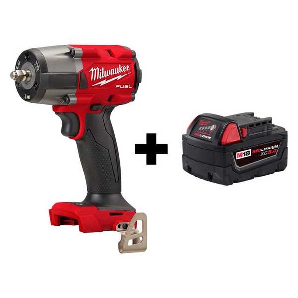 Milwaukee Tool Mid-Torque Impact Wrench, 3/8", Cordless - 2960-20, 48-11-1850