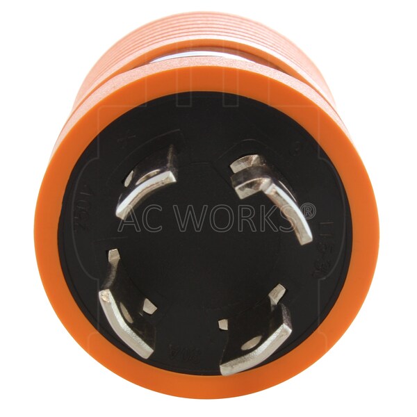 Ac Works Adapter L15-30P 30A 3-Phase 250V 4-Prong Plug to 6-15/20R 250V 15/20A T-Blade - ADL1530620