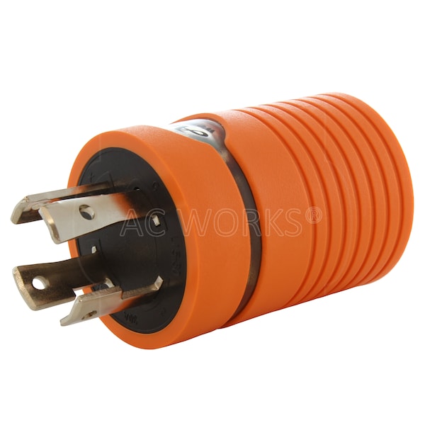 Ac Works Adapter L15-30P 30A 3-Phase 250V 4-Prong Plug to 6-15/20R 250V 15/20A T-Blade - ADL1530620