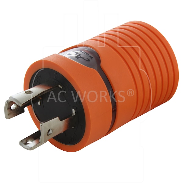 Ac Works NEMA L14-30P 30A 125/250V Locking Plug to NEMA 6-15/20R 15/20A 250V Female - ADL1430620