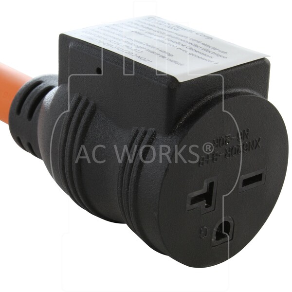 Ac Works 1FT 50A 14-50P RV/Generator/Range Plug to 6-15/20 Outlet with 20A Breaker - S1450CB620
