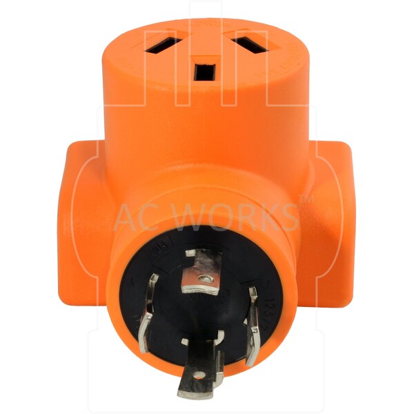 Ac Works 30A 4-Prong L14-30P Locking Plug to 10-50R 50A 125/250Volt Welder Adapter - WDL14301050