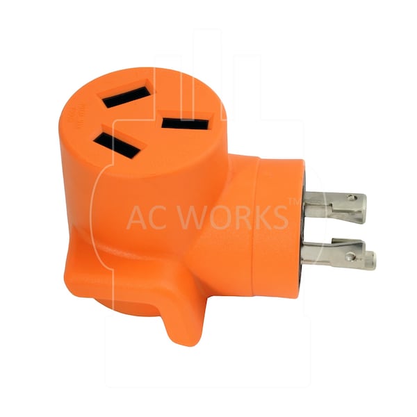 Ac Works 30A 4-Prong L14-30P Locking Plug to 10-50R 50A 125/250Volt Welder Adapter - WDL14301050