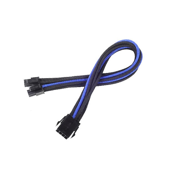 Silverstone 8 Pin 300 mm Power Cable Extender - Black with Blue - PP07-EPS8BA
