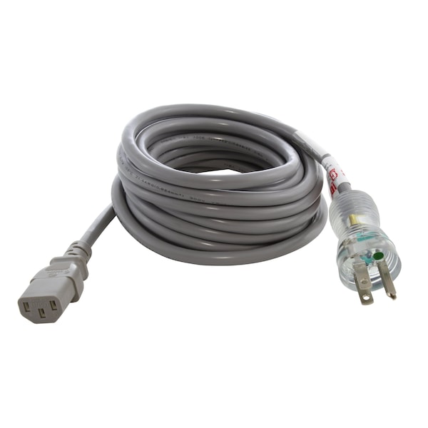 Ac Works 10ft 13A 16/3 Medical Grade Power Cord With IEC C13 Connector - MD13AC13-120