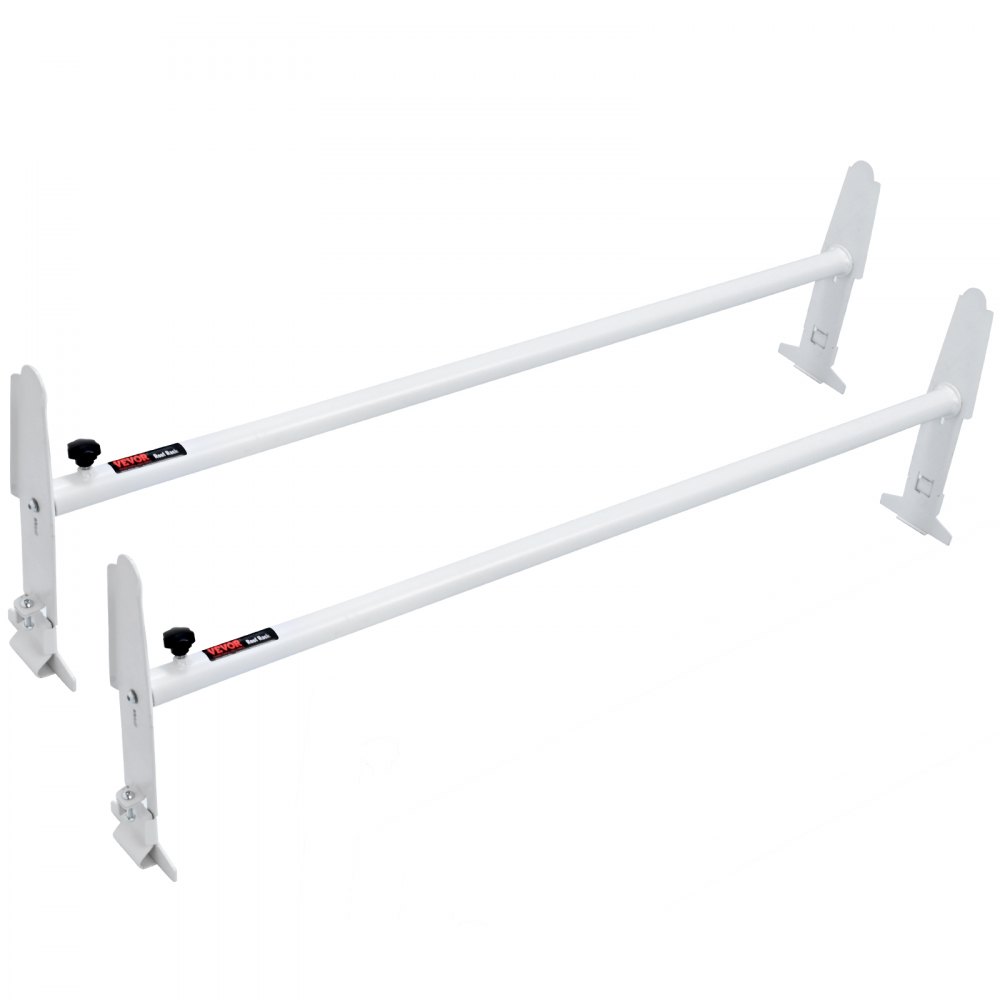 VEVOR Van Roof Ladder Rack, 2 Bar Alloy Steel Ladder Racks, Adjustable from 47.2"-78.7", 500 lbs Capacity, Roof Rack Compatible with Full-size Vans with Rain Gutter, Chevrolet Express, GMC Savana, etc - XSHCH250039645AC2V0