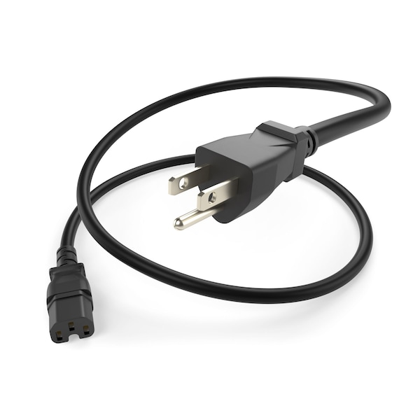 Unirise Usa 6Ft Power Cord 5/15P-C15 15Amp Black - PWCD-515PC15-15A-06F-BLK