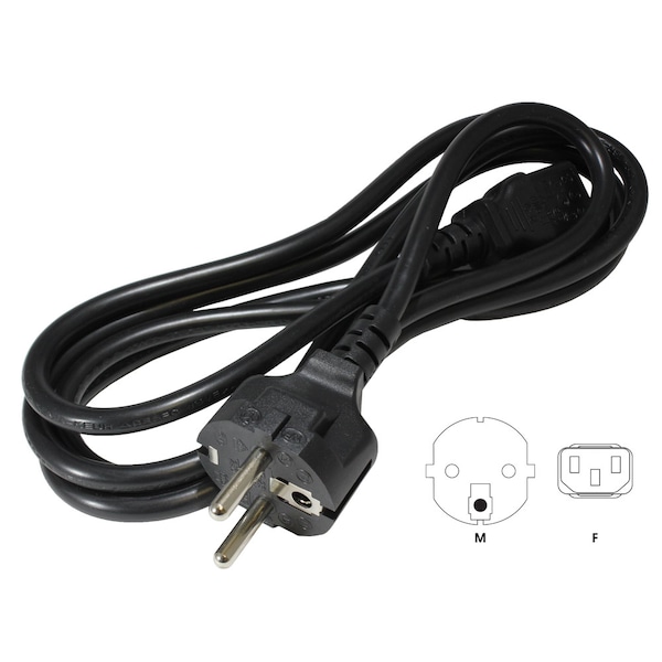 Hammond 6 ft. CORD, EURO CEE7/7 TO IEC C13 - 1581C6EU