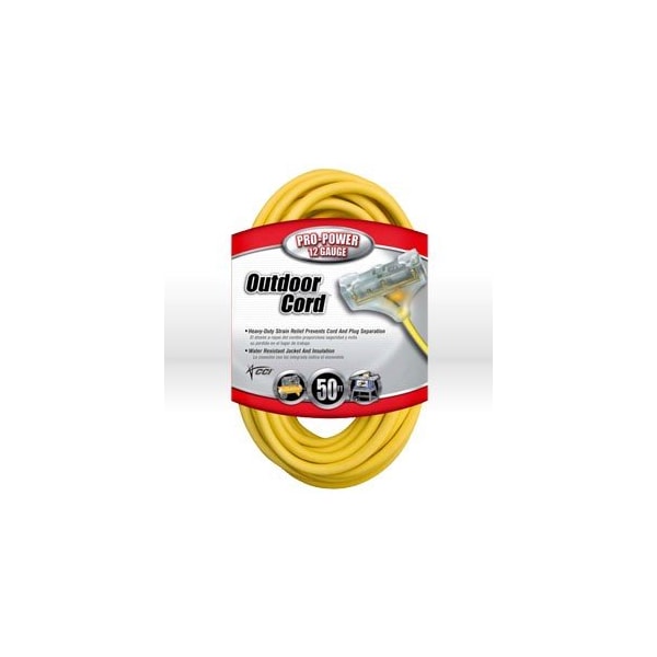 Southwire SJTW Extension Cord, 12 AWG, Outdoor, 12/3 - 04188