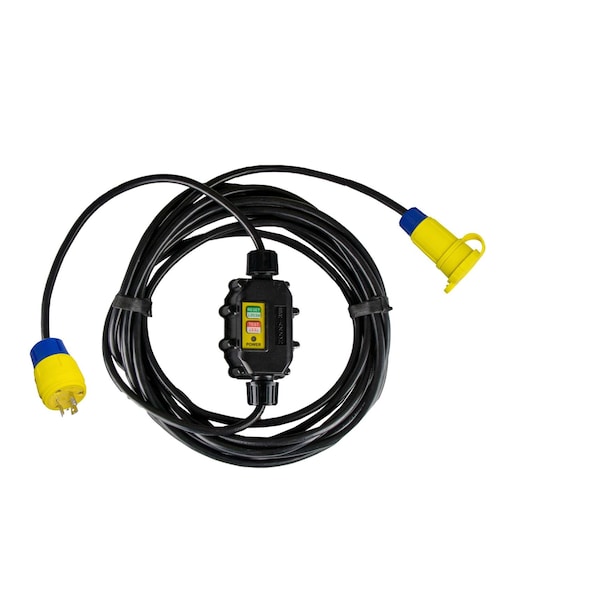 Ericson Inline GFCI GFCI Extension Cord, 12 AWG, 12/3, Black, L5-20P, 10 ft - XG2-12-10W-LKG