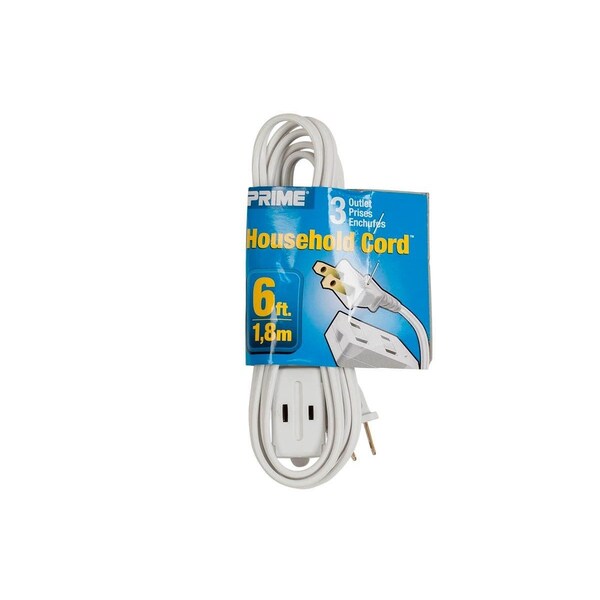 Monoprice Extension Cord, 16 AWG, Indoor, 16/3, 1 Outlets, 6 ft - 13823