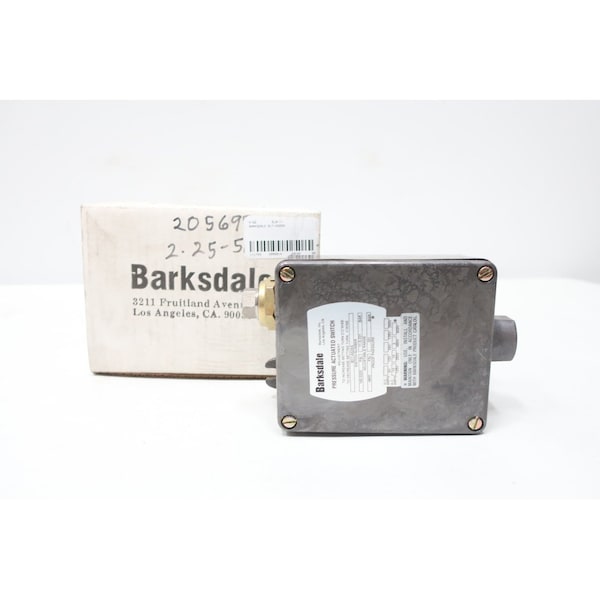 Interruptor de presión Barksdale ACTIVADO de 160 a 3200 PSI 125/250/480V-AC - B1T-A32SS