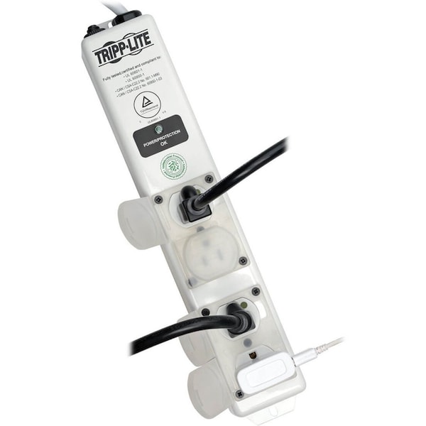 Tripp Lite Surge Protector Strip, 4 Outlet, White - SPS415HGULTRA