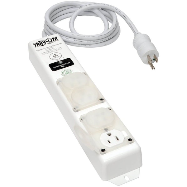 Tripp Lite Surge Protector Strip, 4 Outlet, White - SPS415HGULTRA
