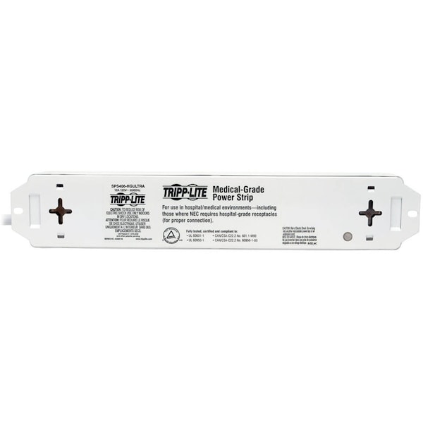 Tripp Lite Surge Protector Strip, 4 Outlet, White - SPS415HGULTRA