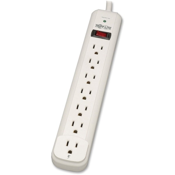 Tripp Lite Surge Protector, 7 Outlet, 1080 Joules, 25' Cord, White - TRPTLP725