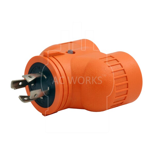 Ac Works Adapter L14-20P 20A 4-Prong Plug to 2 15/20A Household Connectors - ADVL1420520
