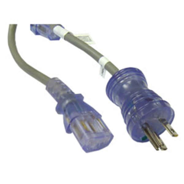 Cable Wholesale Hospital Grade Green Dot Power Cord 14 AWG SJT 15 Amp 125 Volt 6 Foot - 10W2-51506