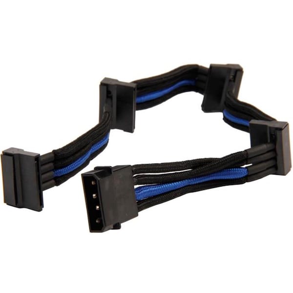 Silverstone 24 Pin 300 mm Power Cable Extender - Black with Blue - PP07-BTSBA