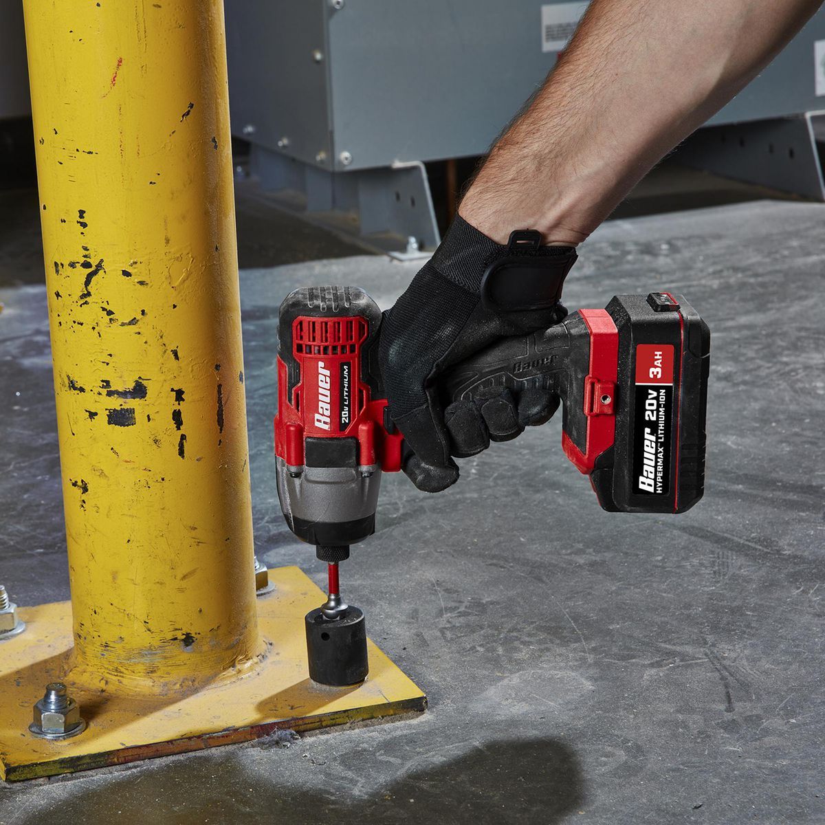 Kit de controlador de impacto compacto hexagonal inalámbrico Bauer de 20V con batería de 1.5Ah y cargador - 64755.